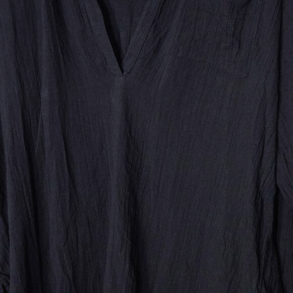 O’Neill Women’s Gauzy Shirt Blouse Minimalist Coastal Crinkle Cotton Boho Sz XL - Picture 4 of 8